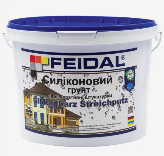 Грунт силіконовий Silikonharz Streichputz Feidal під декоративні штукатурки 16 кг (27581921) - фото 1 Грунт силіконовий Silikonharz Streichputz Feidal під декоративні штукатурки 16 кг (27581921) - фото 1