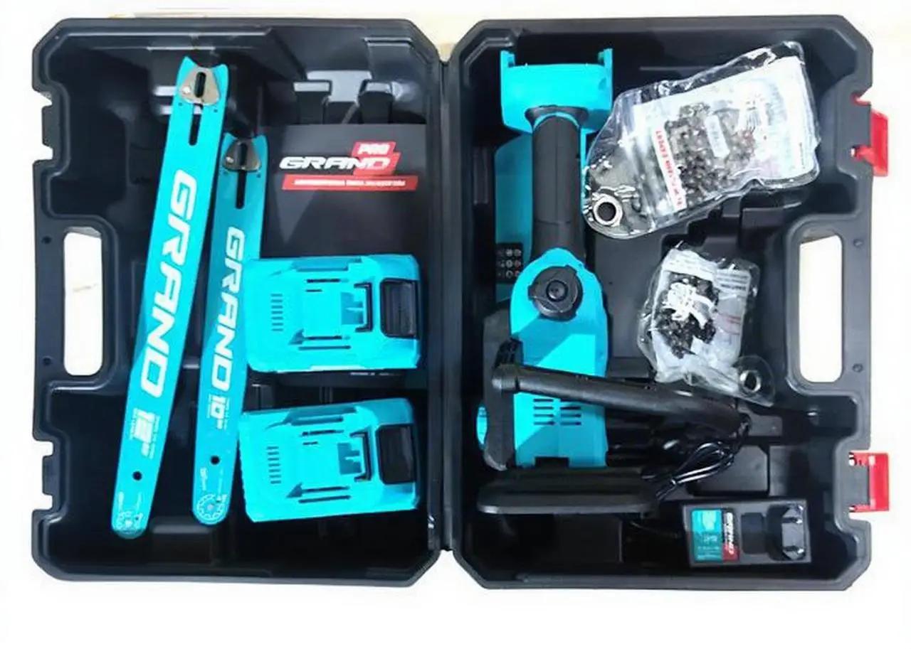 Електропила акумуляторна ланцюгова Grand АПЦ-20А/12" 4 безщітковий мотор/шини 2 шт./2хАКБ 4 Аг/кейс/масляний бак (29706505) - фото 6 Електропила акумуляторна ланцюгова Grand АПЦ-20А/12" 4 безщітковий мотор/шини 2 шт./2хАКБ 4 Аг/кейс/масляний бак (29706505) - фото 6