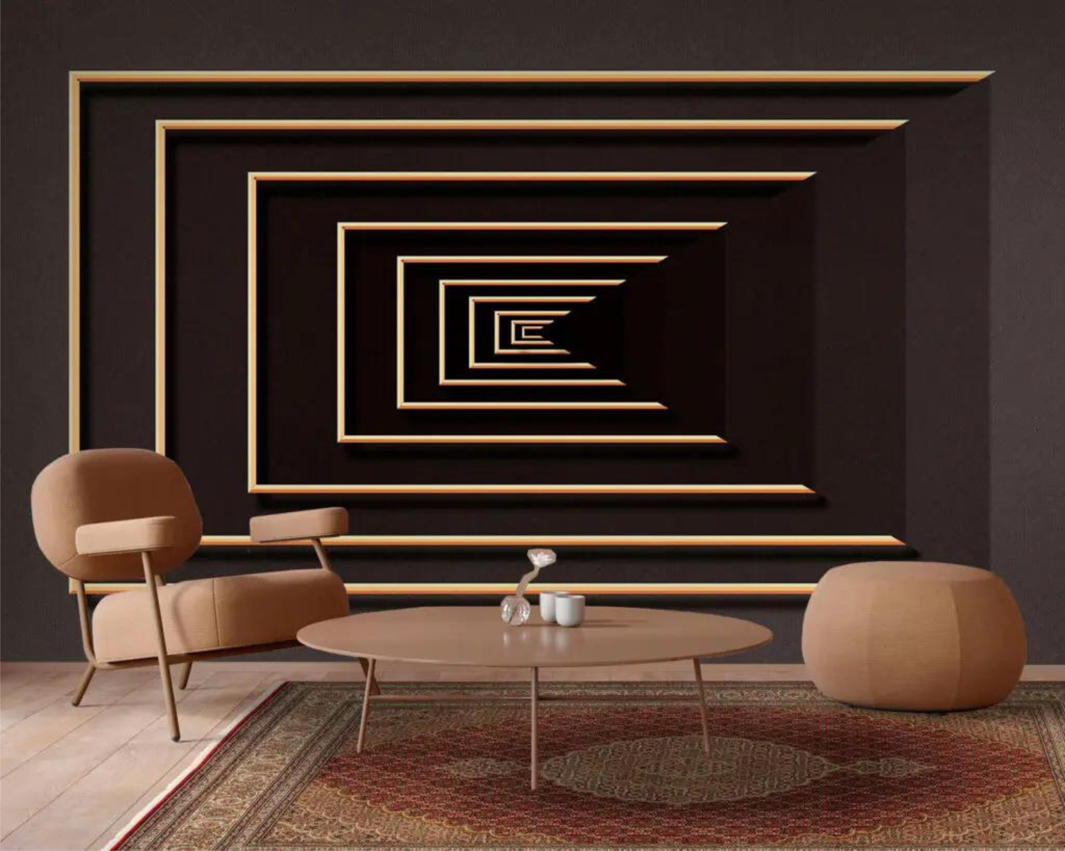 Фотообои Бесконечная спираль Черный (000338)