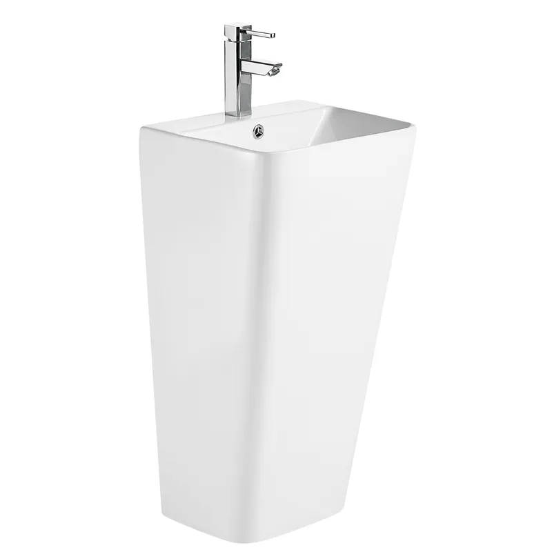 Раковина моноблок MIXXUS STYLE-1101 з отвором під змішувач і переливом 440х380х830 мм (MI6696)