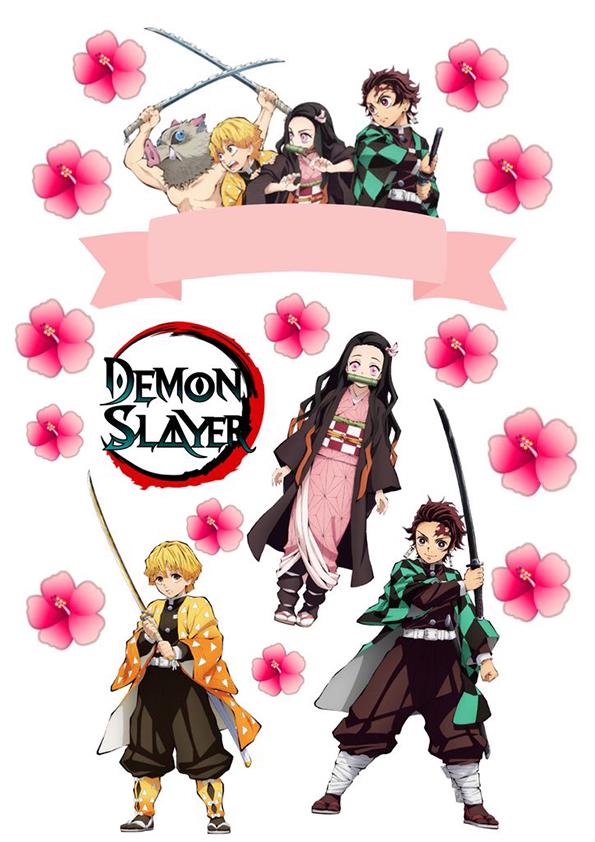 Картинка на торт вафельна Demon Slayer (14852)