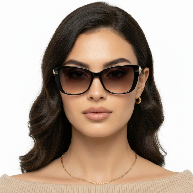 Окуляри жіночі тоновані для зору з градієнтом для дали та читання в плюсах та мінусах -4.0 (0286)