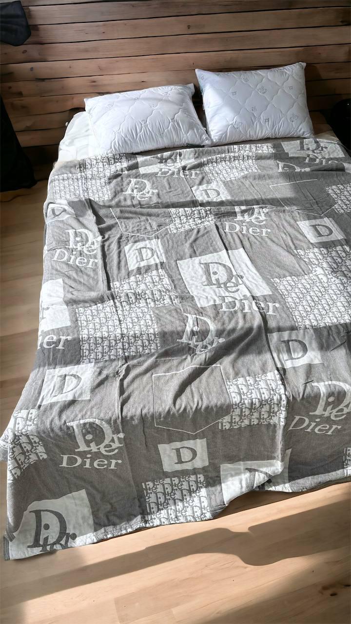 Покрывало-плед Лен хлопковое евро хлопковое 200х230 см Серый (15255224) Покрывало-плед Лен хлопковое евро хлопковое 200х230 см Серый (15255224)