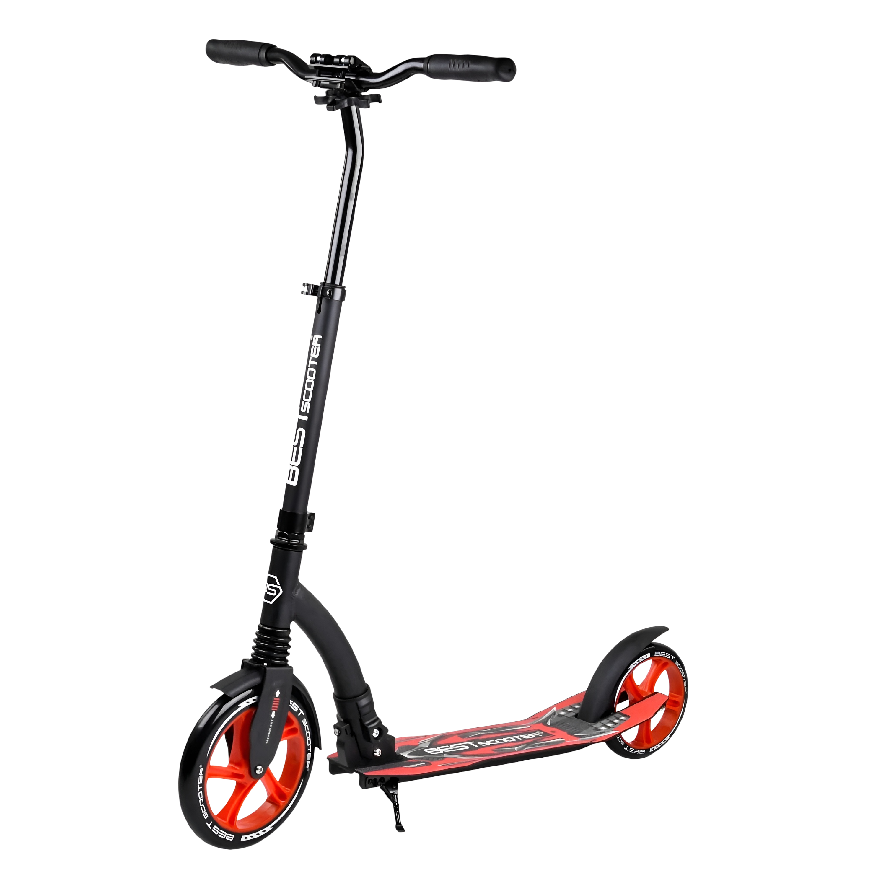 Самокат детский Best Scooter колеса PU амортизатор алюминиевая рама Красный (40860)