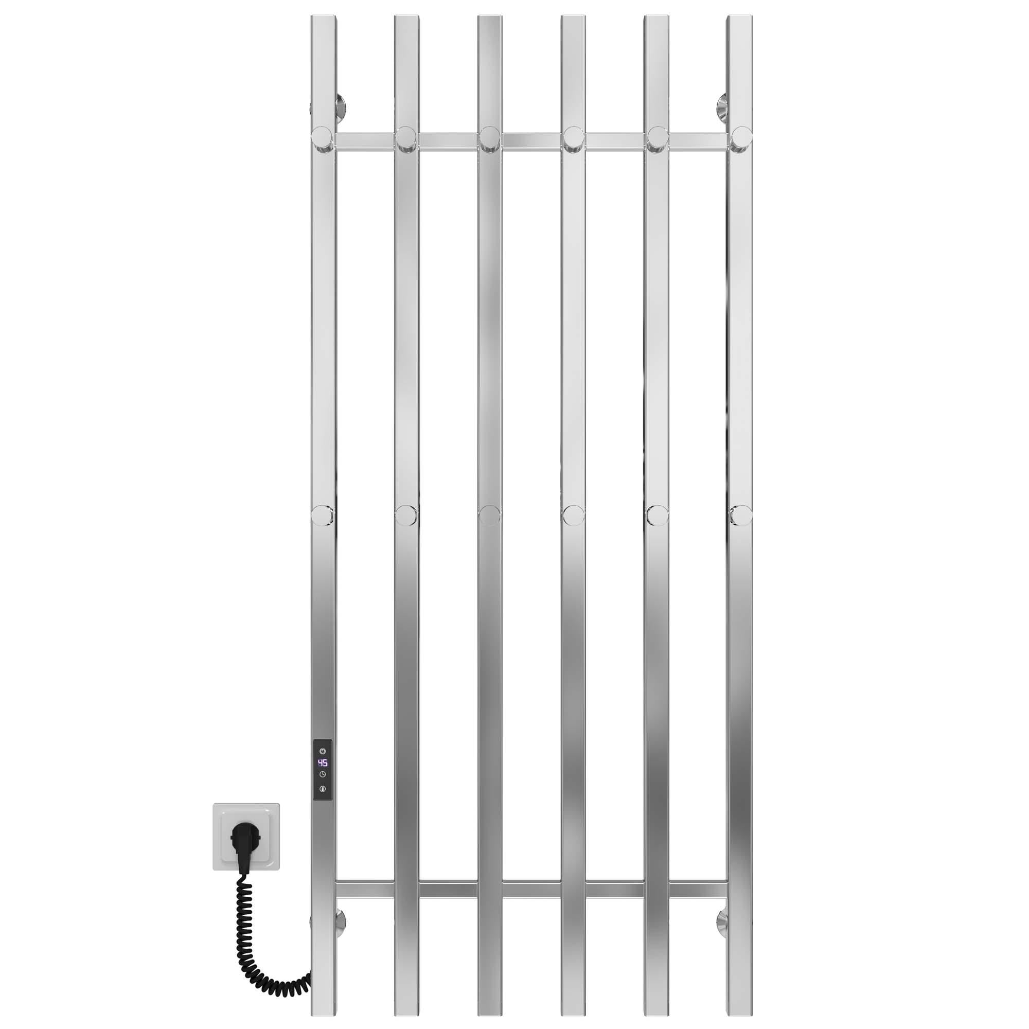 Полотенцесушитель электрический Deffi Split П6 JD04 нержавеющая сталь 500х1200 мм Хром (A.SP.120.50.6.ECL2)