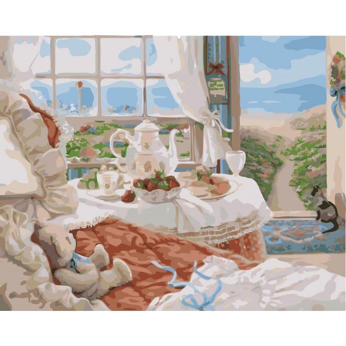 Картина по номерам Ідейка Сельский пейзаж У моря 40х50 см (KHO2202)