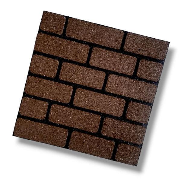 Фасад резиновый Кирпич 500х500х20 мм Коричневый (2562227273) - фото 1