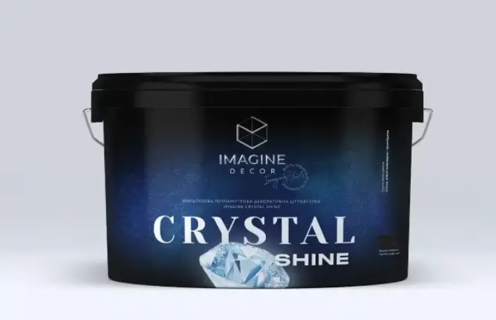 Декоративна штатурка перламутрова Imagine Decor Crystal Shine із кристалічними кульками 1 кг (22445305)