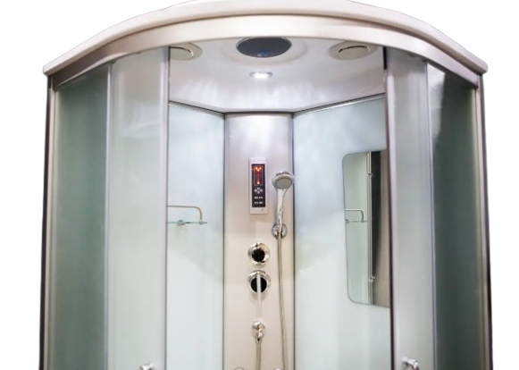 Душевой бокс KO&PO полукруглый с гидромассажем и электроникой поддон 40 см матовое стекло раздвижная дверь 90х90х215 см (C14509) - фото 4 Душевой бокс KO&PO полукруглый с гидромассажем и электроникой поддон 40 см матовое стекло раздвижная дверь 90х90х215 см (C14509) - фото 4