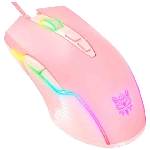 Мышь игровая проводная ONIKUMA Gaming CW905, розовая - фото 1