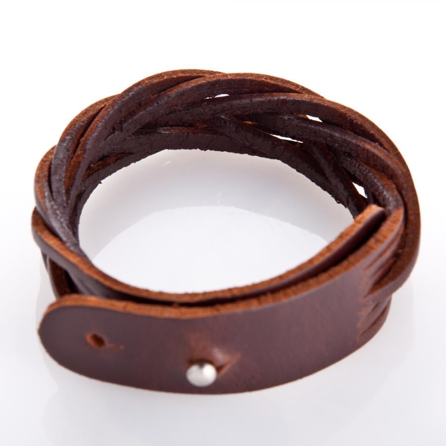 ᐉ Браслет на руку кожаный Bunch Коричневый • Купить в Киеве, Украине ...