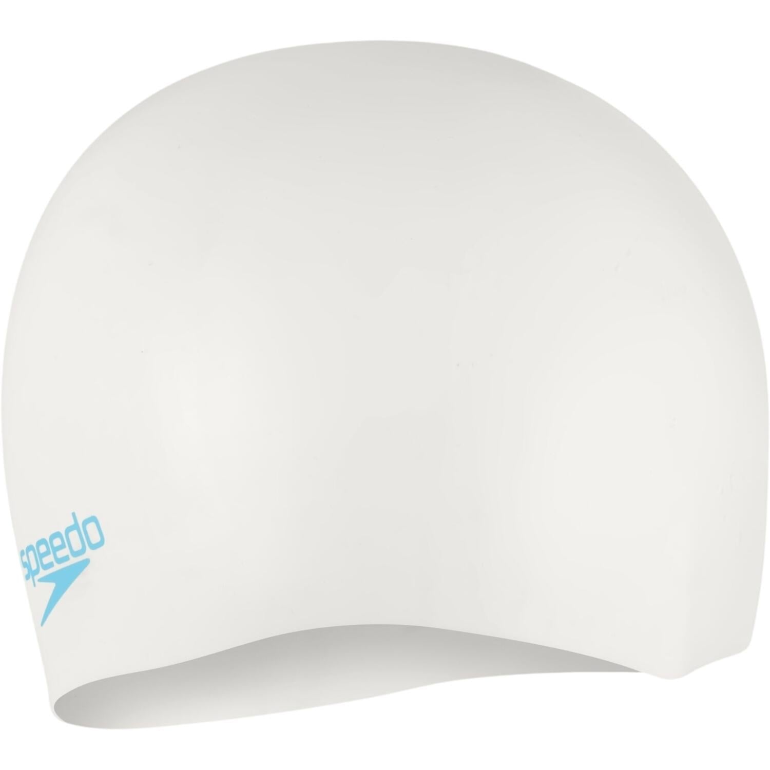 Шапочка для плавання дитяча Speedo PLAIN MOULDED SILICONE CAP JF/JM/JU Біло-блакитний (8-7099017621)