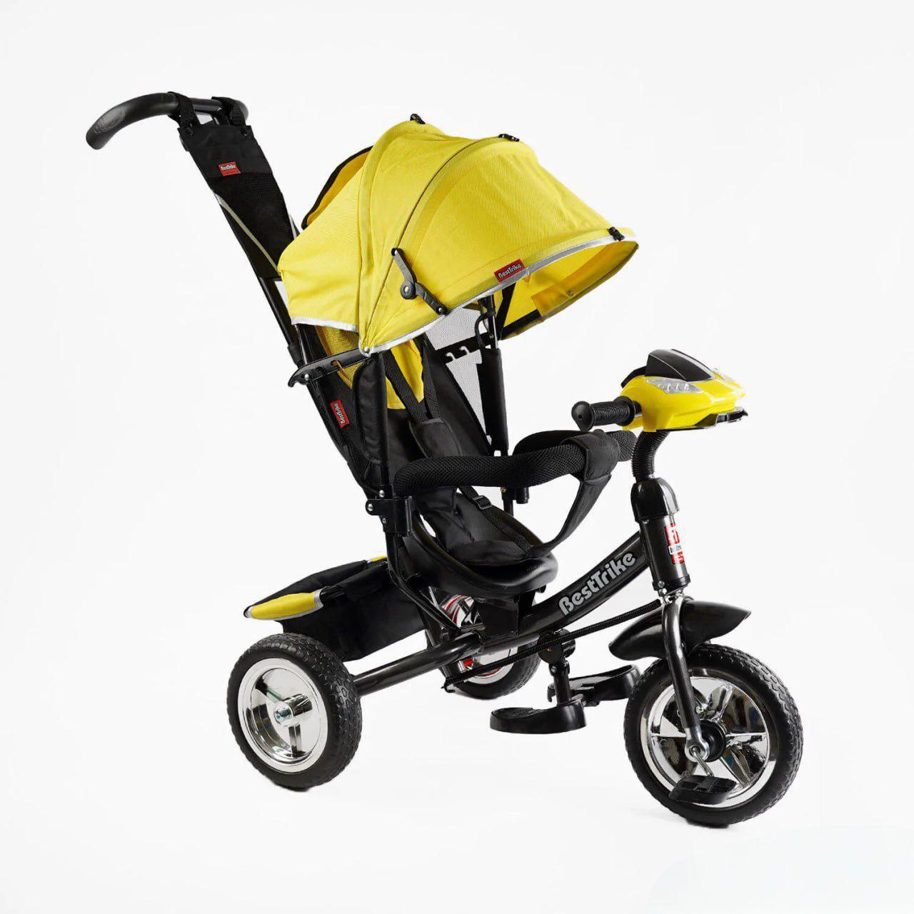 Дитячий велосипед Best Trike 6588/62-119 з батьківською ручкою Жовтий (28308499)