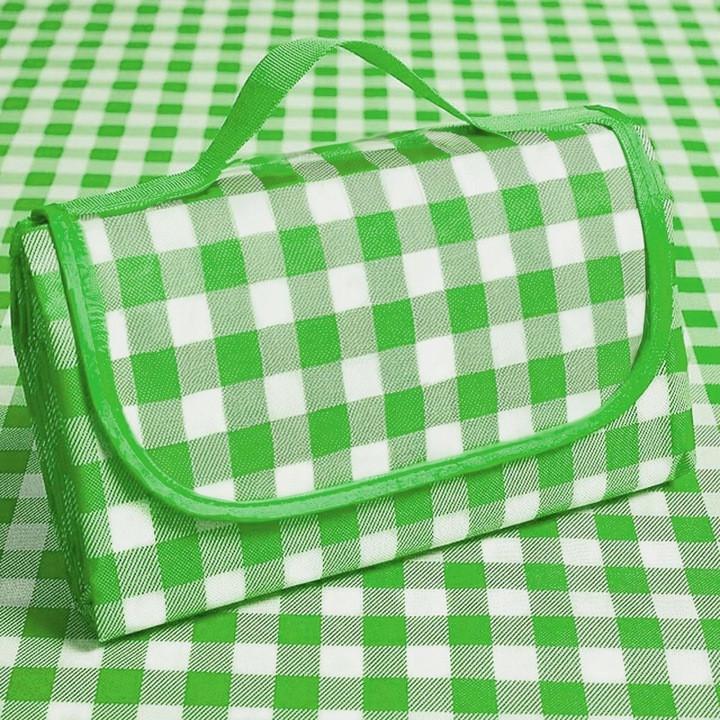 Коврик большой пикниковый Falcon в клетку 200х200 см Зеленый