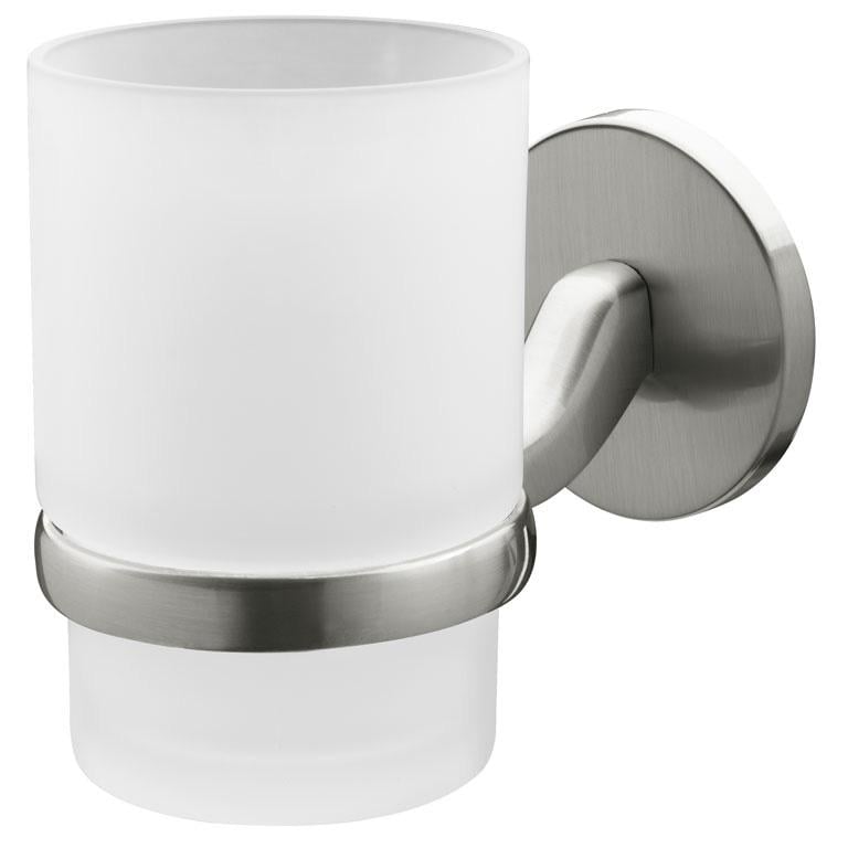 Стакан для зубних щіток Bisk VIRGINIA BF скло матове 6,6х9 см Хром (72080)