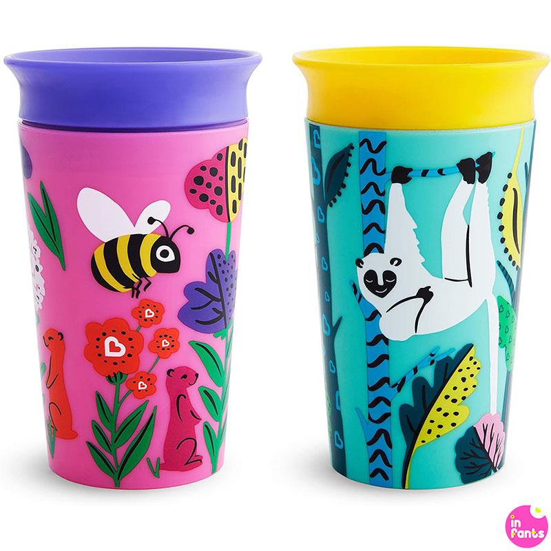 Чашка непроливна Munchkin Miracle 360 Wildlove Lemur/Bee (00472) - фото 2 Чашка непроливна Munchkin Miracle 360 Wildlove Lemur/Bee (00472) - фото 2