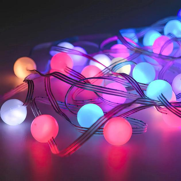 Гирлянда Smart LED Матовый шарик с приложением/пультом/Bluetooth USB 10 м (16899h) - фото 5
