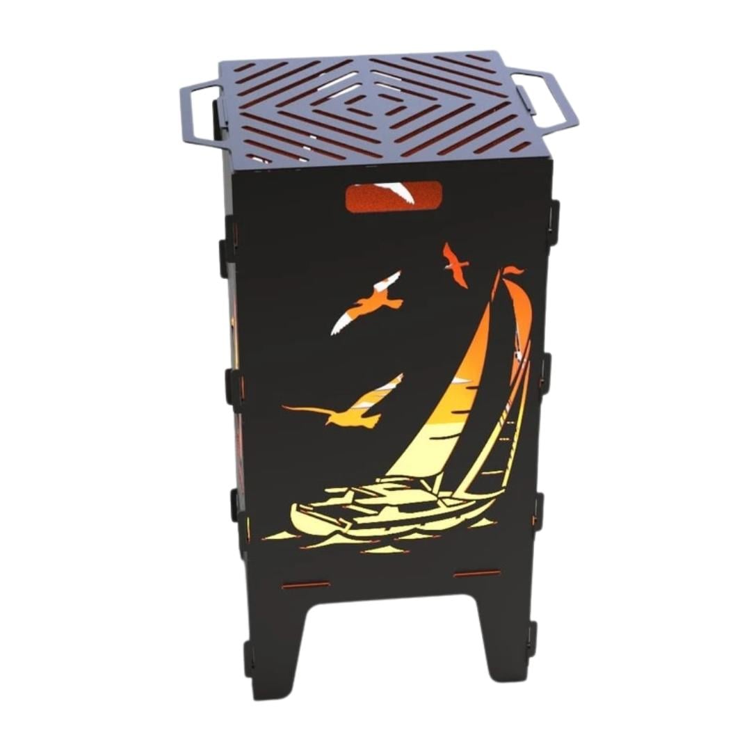 Мангал-барбекю Carino Парусник разборный 470х380х753 мм металл 3 мм (34183496)