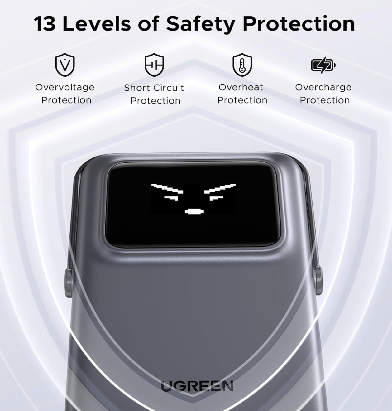 Повербанк UGREEN Uno 10000 mAh 20W Magsafe TFT Display для iPhone - фото 4 Повербанк UGREEN Uno 10000 mAh 20W Magsafe TFT Display для iPhone - фото 4