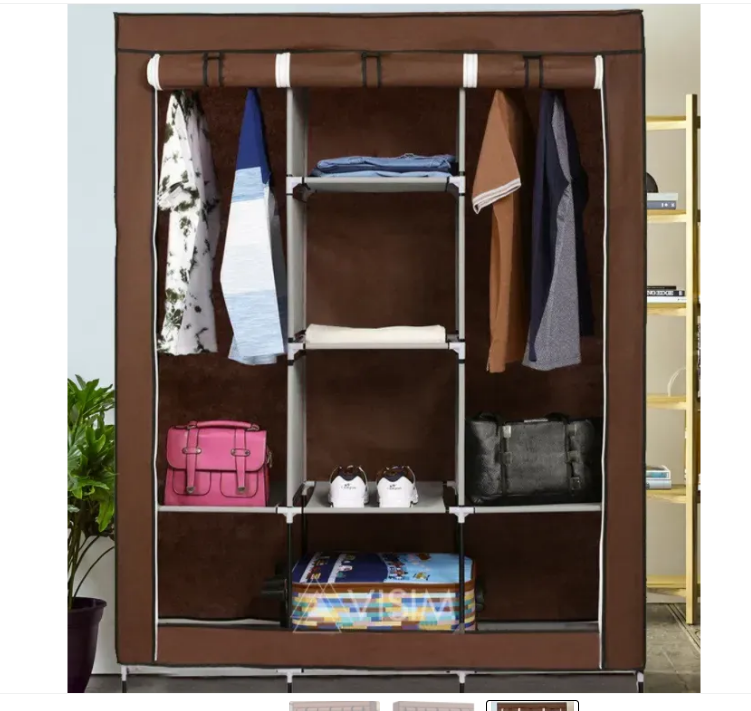 Шафа складна 3-секційна 130х45х175 см Коричневий (88130)