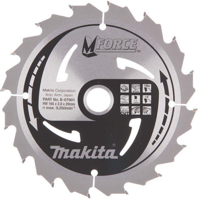 Диск пильный по дереву Makita M-Force 165х20 мм 16T