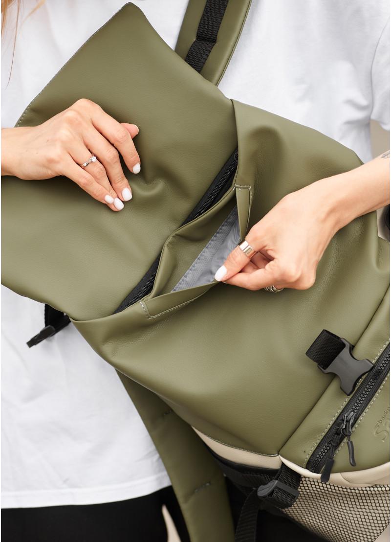 Рюкзак женский Sambag Rene Double 37x31x14 см Хаки (27151119r) - фото 4 Рюкзак женский Sambag Rene Double 37x31x14 см Хаки (27151119r) - фото 4