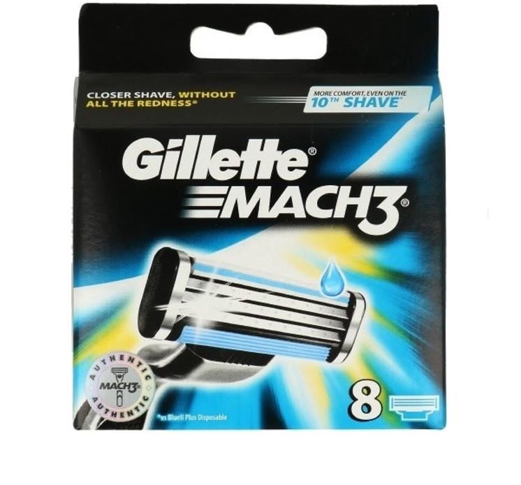 Касети для гоління GILLETTE MACH 3 змінні 8 шт. (3014260243548)