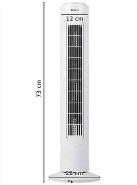 Вентилятор колонний Maltec WK120Wt 73 см Білий (WK120Wt) - фото 3