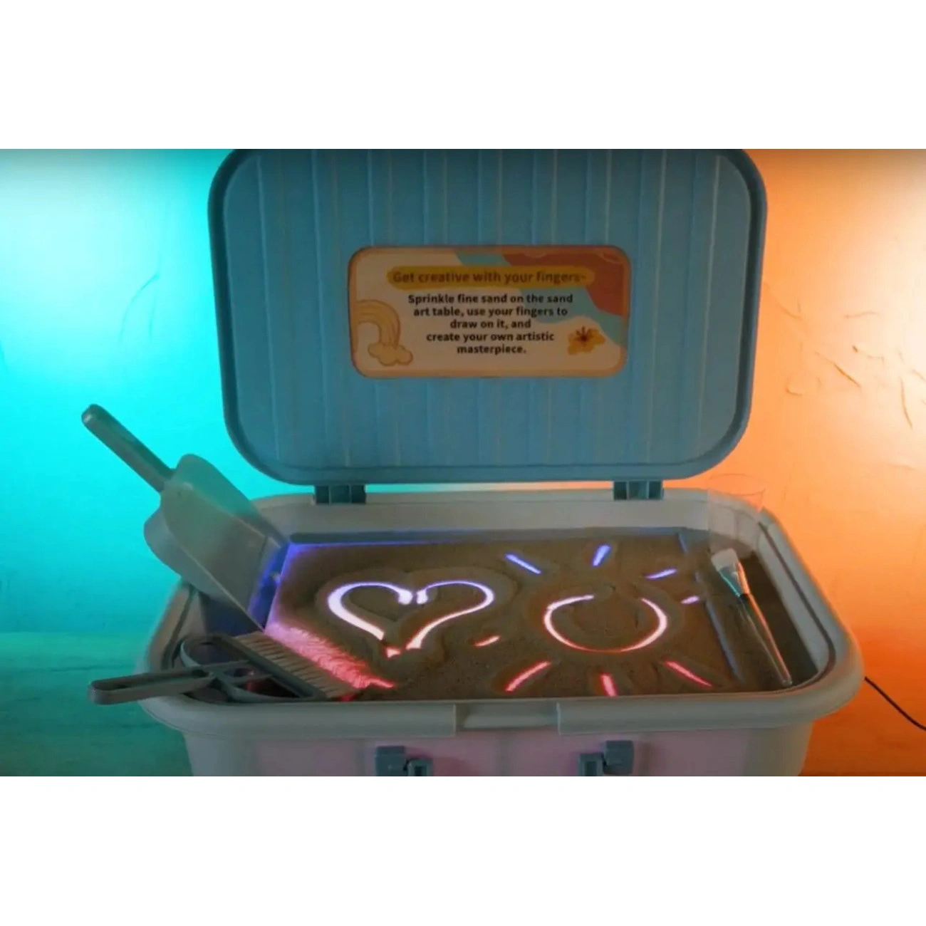 Стол-LED для рисования песком Фантазия интерактивный (29060029) - фото 5 Стол-LED для рисования песком Фантазия интерактивный (29060029) - фото 5