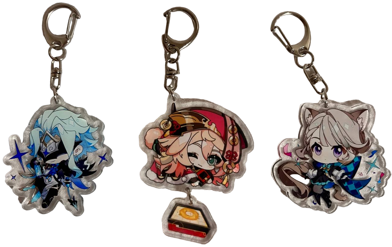 Набор брелоков Геншин Импакт 3 шт. (91745)