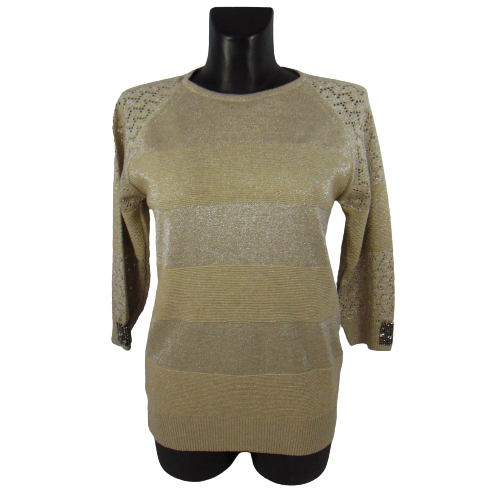 Джемпер женский с люрексом Rosalie 4080 р. 44-48 Кофейный (1820875601)