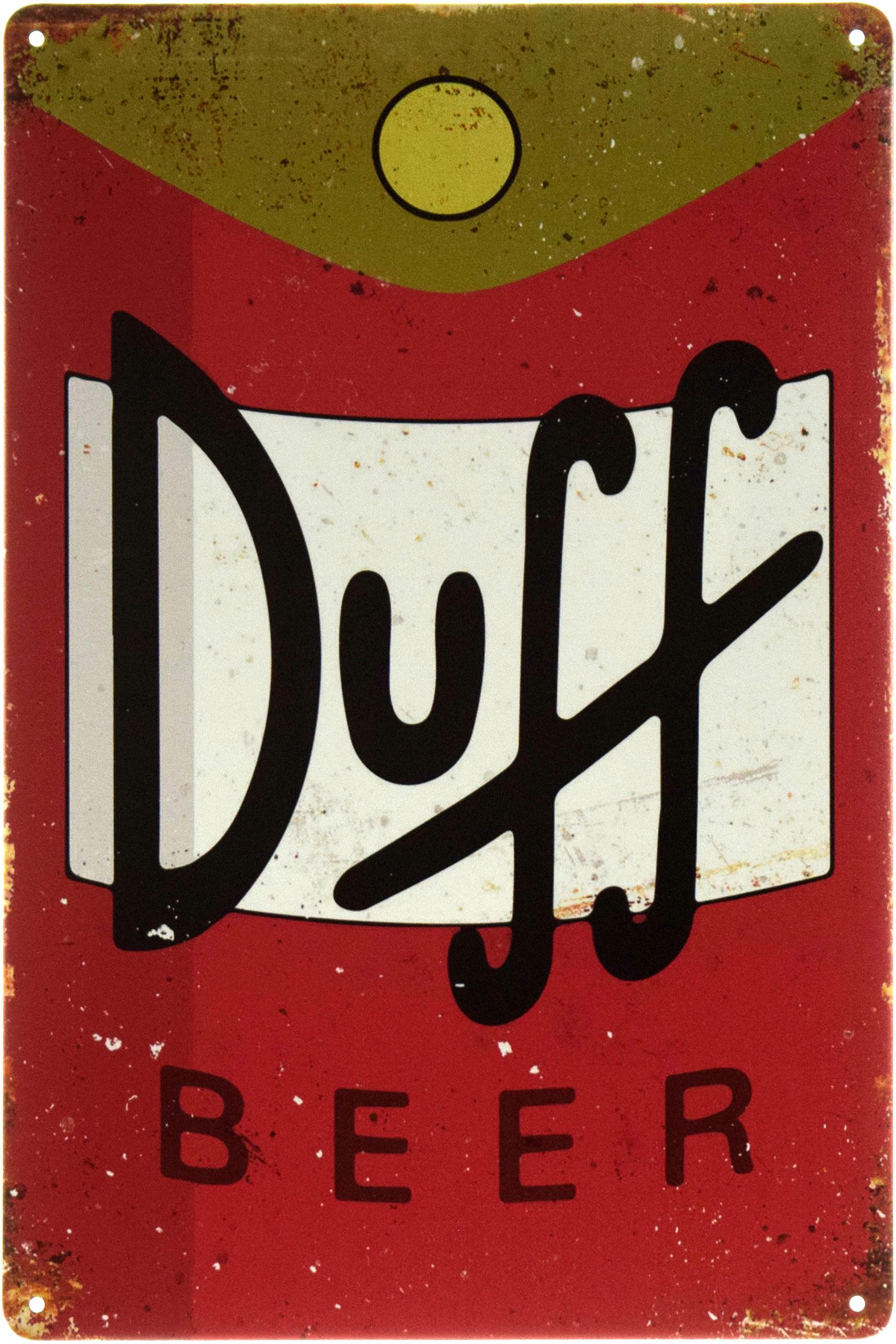 Табличка металлическая Duff Beer 20x30 см
