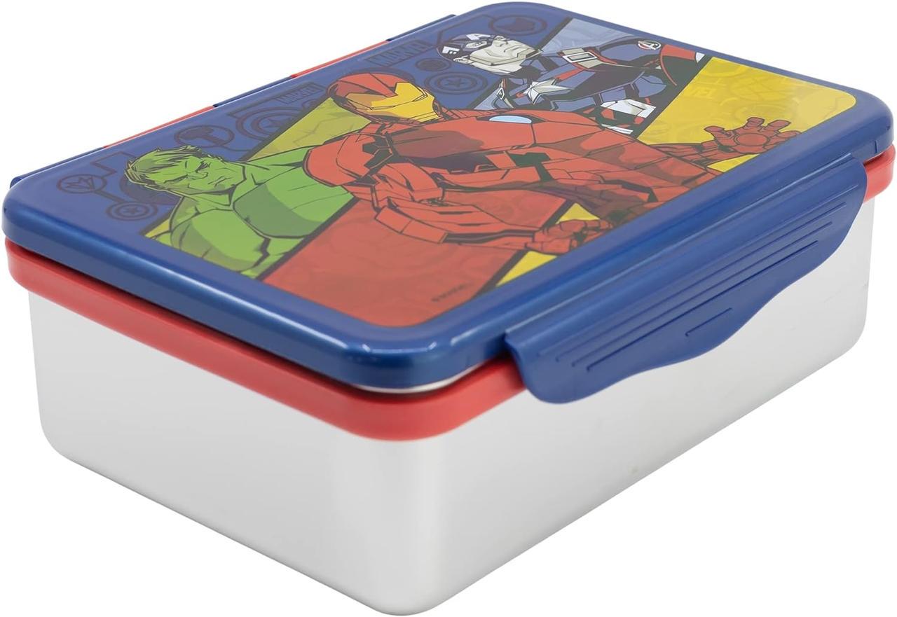 Ланч-бокс для детей Stor Avengers нержавеющая сталь 1,1л 19,5x16,5x6,7 см Синий (28421331)