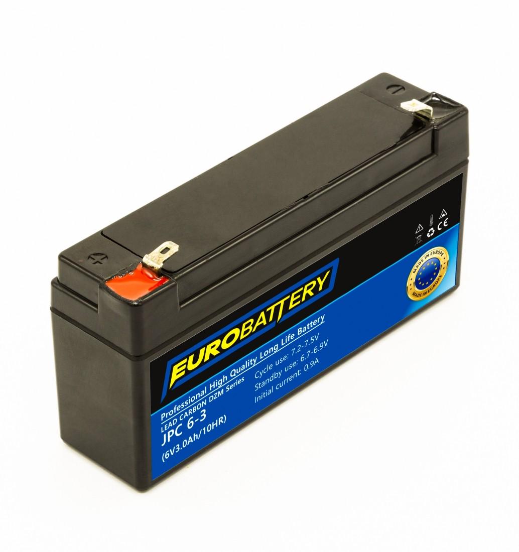 Аккумулятор для ИБП EuroBattery JPC6-3 DZM карбоновый 6V 3,0 Ач (609)