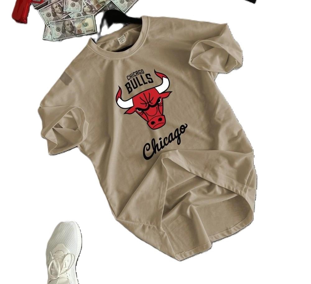 Футболка чоловіча Chicago Bulls 2194640569/2 оверсайз L Бежевий (2194640569/2/3)
