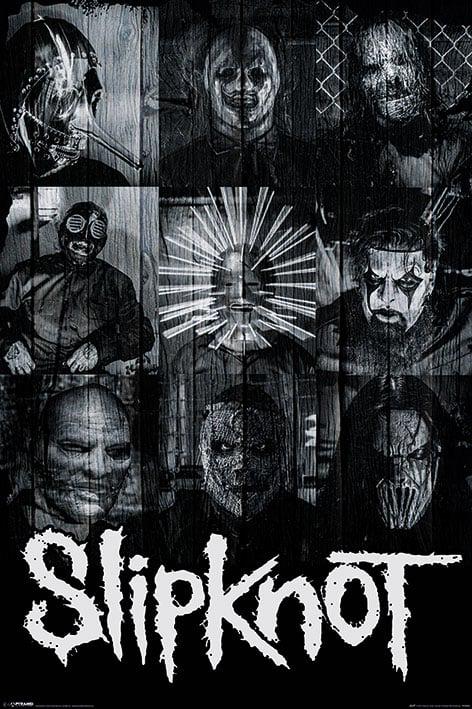 Постер плакат Slipknot Masks 61x91,5 см
