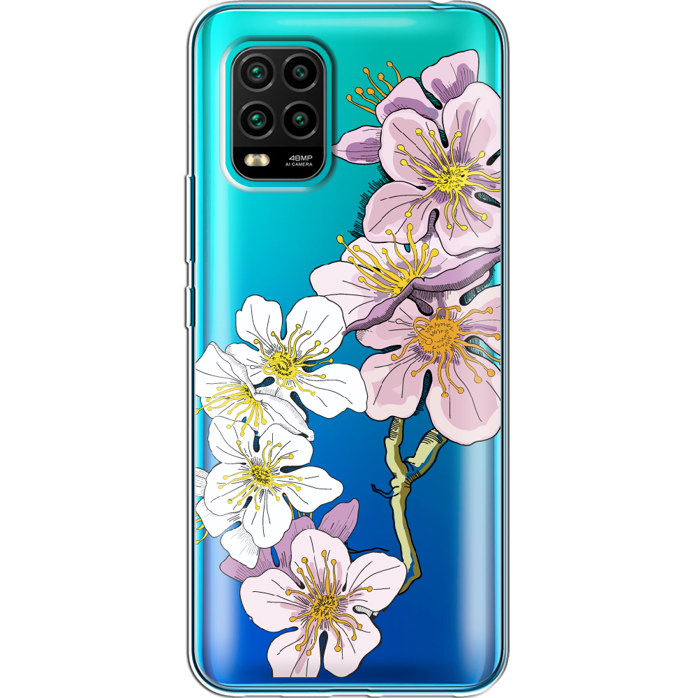 Чехол с рисунком Boxface Xiaomi Mi 10 Lite Cherry Blossom Прозрачный силикон (39438-cc4-39438)