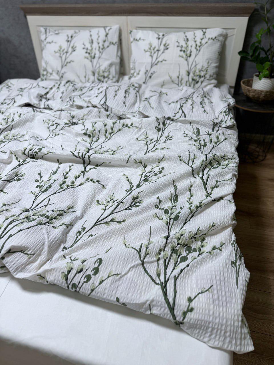 Комплект постельного белья Котики хлопчатобумажный двуспальный 180x220/70х70 см Белый (17861707)