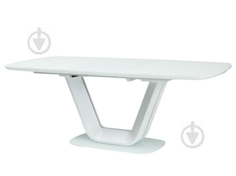 Стол обеденный Signal Armani 90x140(200) см Белый матовый (ARMANIBB140)