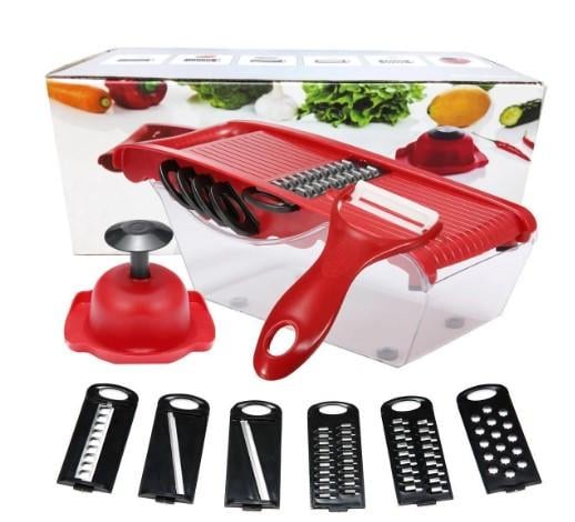 Терка-овочерізка Mandoline Slicer 6в1 з контейнером - фото 3