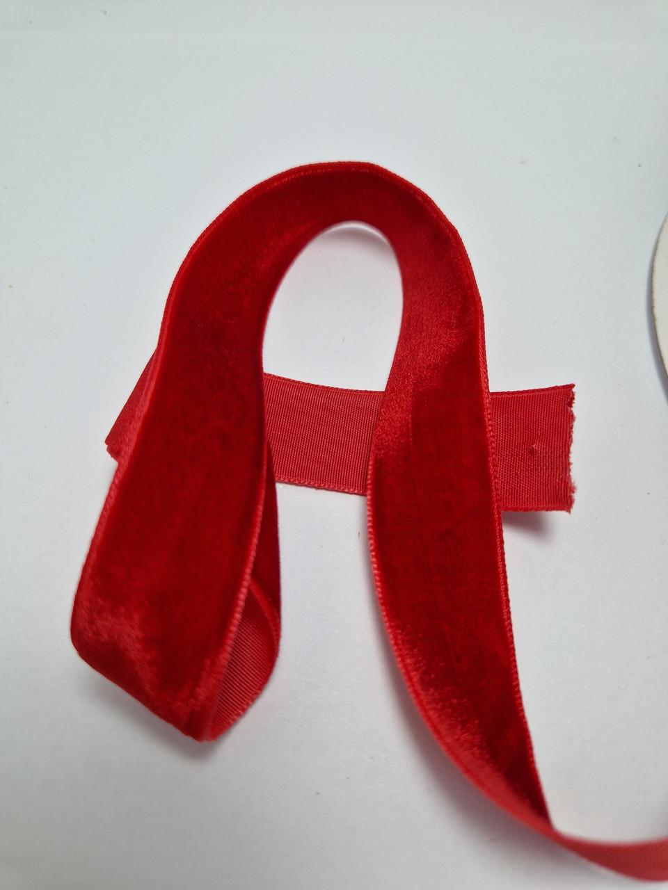 Бархатная лента 2 см Красный (1834342879)