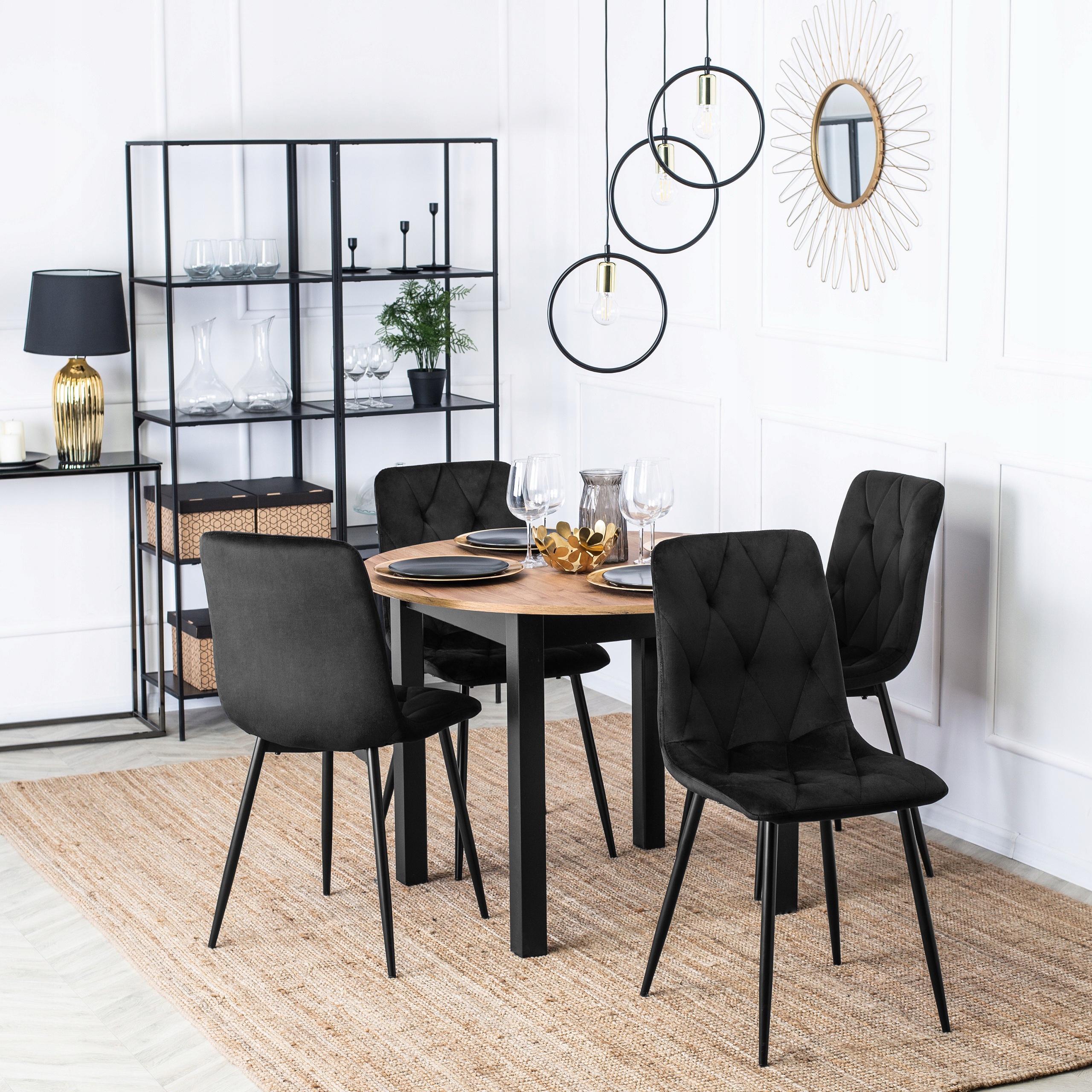 Стулья кухонные Homart велюровые 4 шт. DC-260C Черный (9821) - фото 3 Стулья кухонные Homart велюровые 4 шт. DC-260C Черный (9821) - фото 3