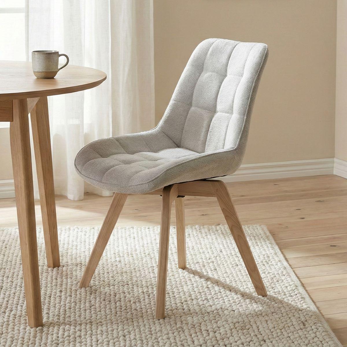 Стул Intarsio LENY оборот 180° каркас дерево Бежевый (32300971)