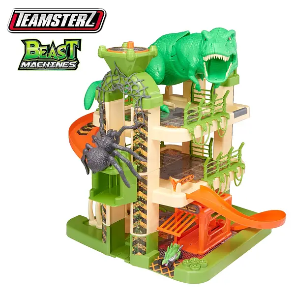 Гараж 3-х уровневый Teamsterz Beast Machines с динозавром и машинкой (1417451) - фото 3