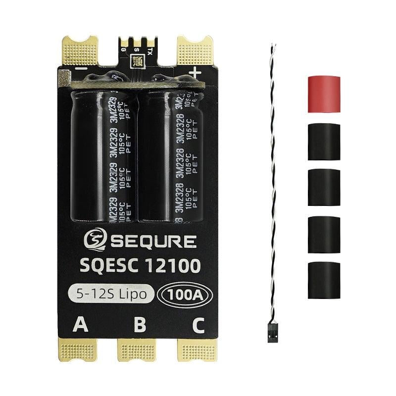 Регулятор моторов ESC 100A SEQURE SQESC 12100 5–12S BLHeli_32 для мультироторных систем RC-лодок и автомоделей (00-00028814) Регулятор моторов ESC 100A SEQURE SQESC 12100 5–12S BLHeli_32 для мультироторных систем RC-лодок и автомоделей (00-00028814)