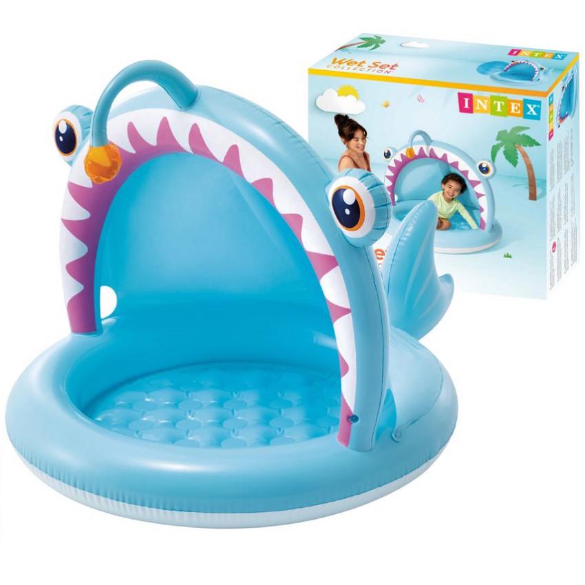 Басейн надувний дитячий Intex Риба Вудильник від року з навісом 127x102x86 см (2533769845) - фото 8