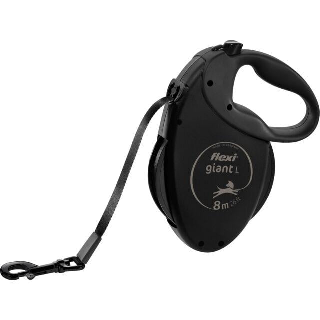 Поводок-рулетка ленточная flexi GIANT Black Edition L Черный