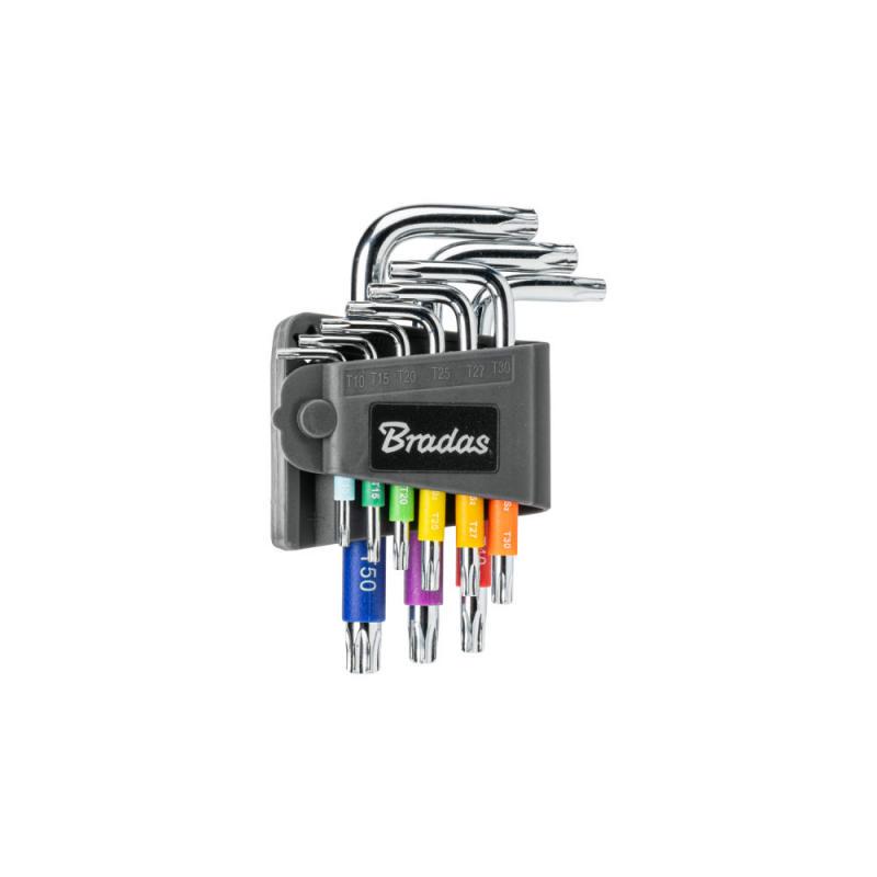 Набор ключей Bradas TORX TX 10-50 9 шт. короткие (DIY-HKT62-SH/B)