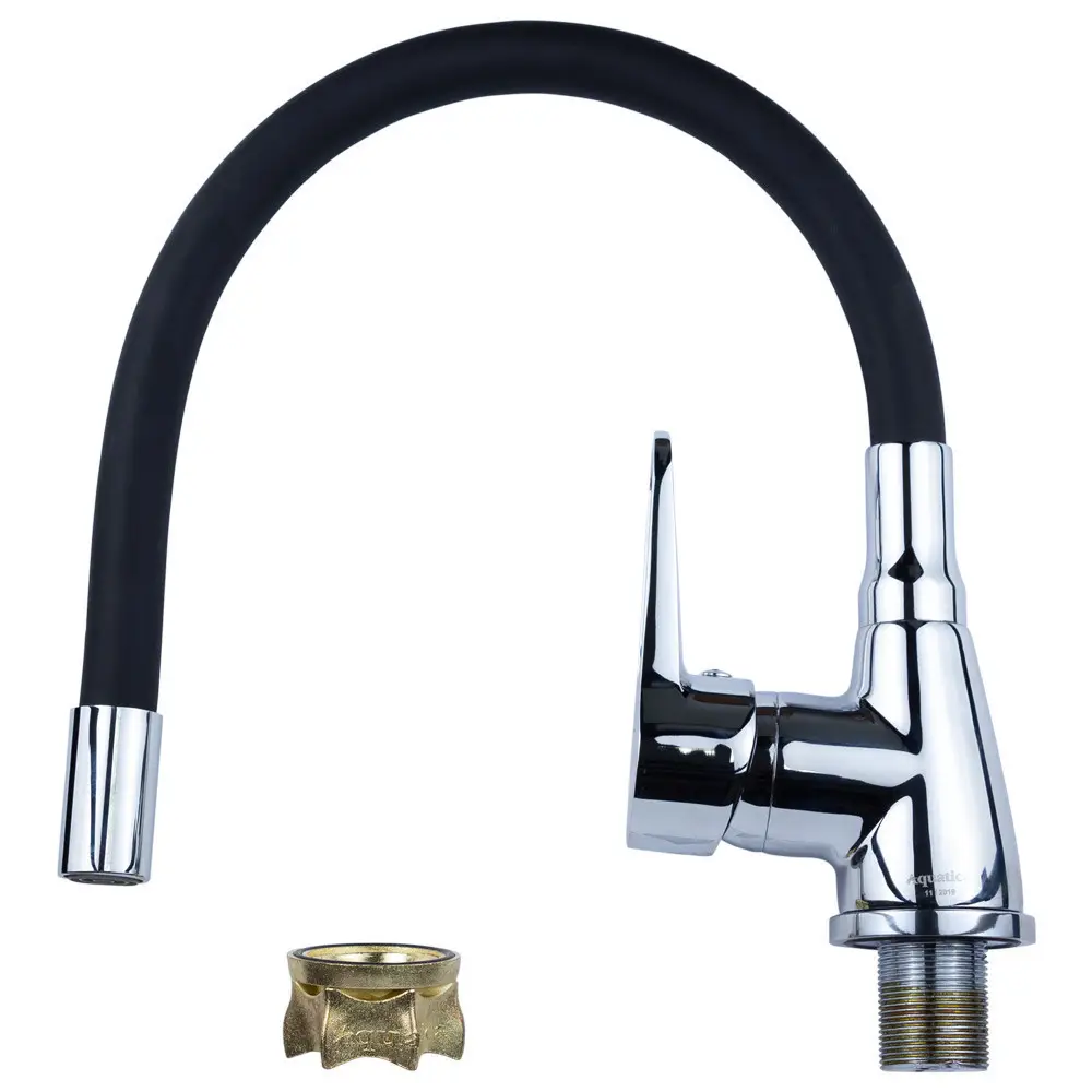 Змішувач із гнучким краном Water Tap 48 см Чорний (27735480) - фото 6