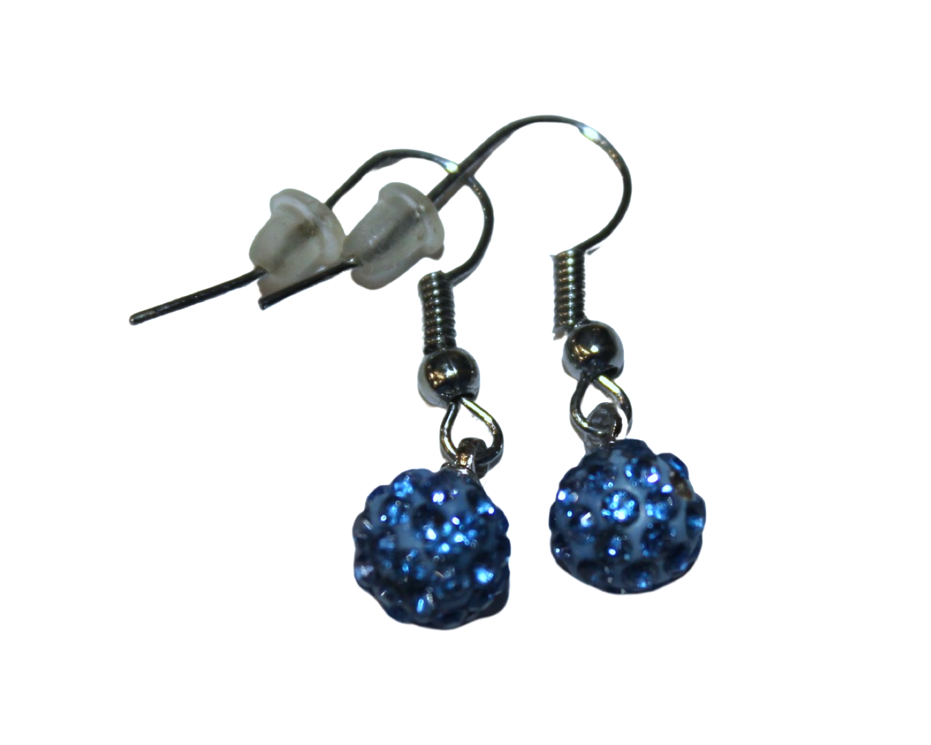 Сережки зі стразами Шамбала 2 шт. 7 мм Холодно-блакитний Сережки зі стразами Шамбала 2 шт. 7 мм Холодно-блакитний